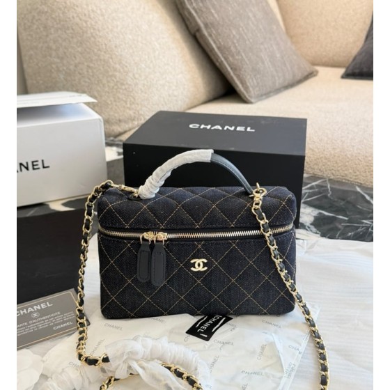 Chanel 26P Denim Lunch Box Bag